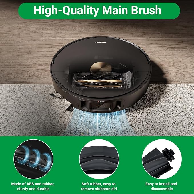 Replacement Kit for Dreame X40 Ultra/X40 Master/L40 Ultra AE/CE/L40 Ultra Gen 2 & Mova P50 Pro/P10,2 Main Brushes,4 Filters,6 Mop Pads & Dust Bags & Scented Tablets & Side Brushes
