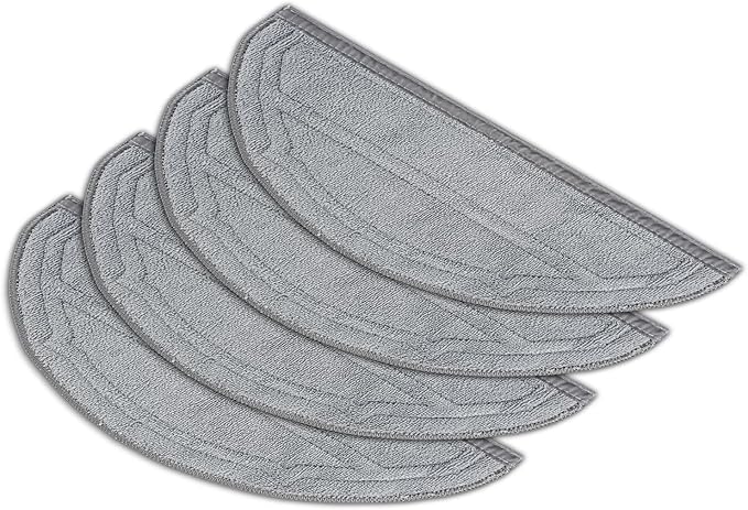 (4 Pack) Q10S5, Q10S5+ Mop Pads Compatible with Roborock Q10 S5/ Q10 S5+ Robot Vacuum Cleaner, Washable Mop Cloth Accessories Kit, Q10S5/ Q10S5+ Mop Pad Refill, Replacement Parts