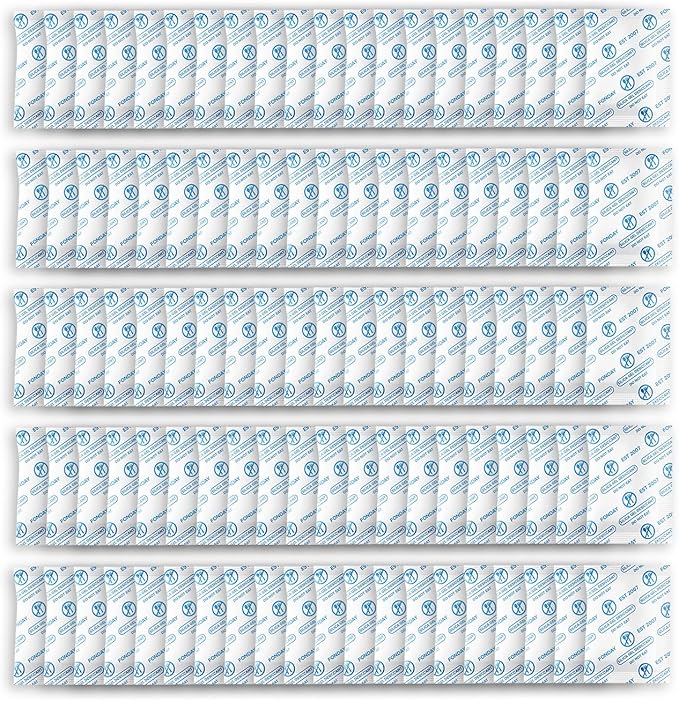 5g x 100 Packs Fonday Food Grade Silica Gel Desiccants Packs Moisture Absorbers Dehumidifier for Food Storage, Electronics, 3D Filament & Safes