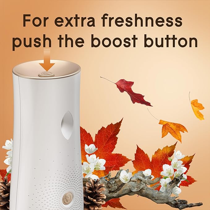 Glade Automatic Spray Refill and Holder Kit, Air Freshener for Home and Bathroom, Cashmere Woods, 6.2 Oz