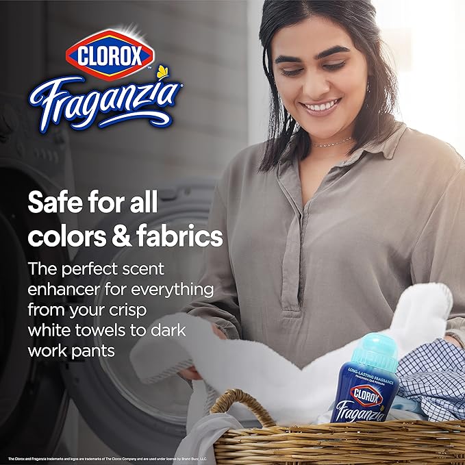 Clorox Fraganzia Laundry Scent Booster Crystals in Ocean Scent - Scented In-Wash Freshener Beads for Fresh, Clean, Great Smelling Clothes and Linens, 18 Oz - 4 Pack