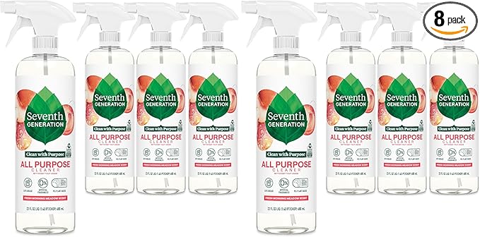 Seventh Generation All Purpose Cleaner,Degreasing Formula,Fresh Morning Meadow Scent,23 oz,(Pack of 8)