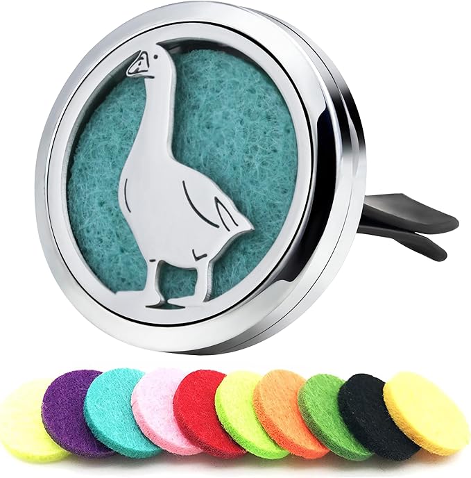 AZNECK Car Diffuser Vent Clip Car Essential Oil Diffuser Vent Clips Air Freshener 10 Felt Pads Duck Mother's Christmas Birthday Car Accessories Gifts for Women & Men