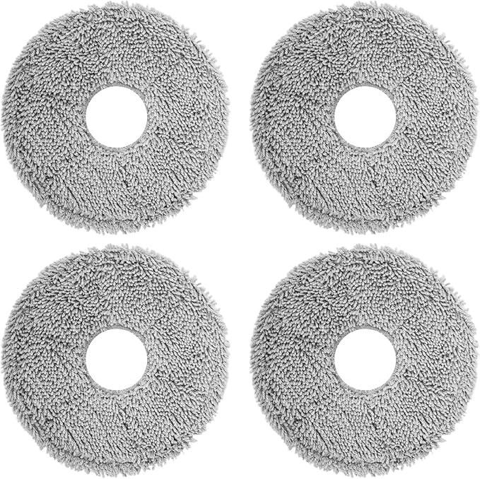 4 Pcs Replacement Mop Pads for iRobot Roomba Plus 405 Combo Robot/505 Combo Robot, for Dreame X40 Ultra Complete/L10s Pro Ultra Heat/X40 Master/L40 Ultra/L10s Ultra Gen 2 Robot Vacuum