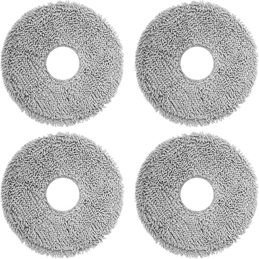 4 Pcs Replacement Mop Pads for iRobot Roomba Plus 405 Combo Robot/505 Combo Robot, for Dreame X40 Ultra Complete/L10s Pro Ultra Heat/X40 Master/L40 Ultra/L10s Ultra Gen 2 Robot Vacuum