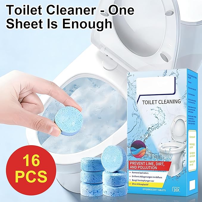 2PCS Toilet Bowl Cleaner Tablets, 2026 New Drop-In Cleaner for Freshness, Powerful Cleaning (32 Pack)