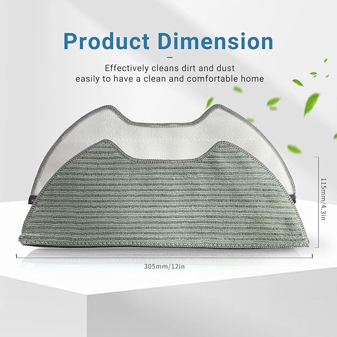 6 Pack Washable Mop Pads Replacement for Shark UR2650WS Matrix Plus Robot Vacuum Reusable Microfiber Floor Cleaning Pads