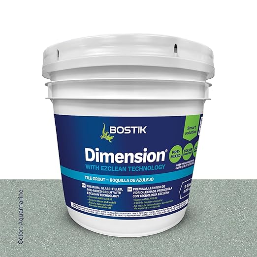 BOSTIK EZ Clean Dimension 9lb Premixed Tile Grout – Aquamarine H660 | Professional Grade | Easy Apply & Clean, Glass-Filled Translucent Reflective, Stain & Crack Resistant, Fast Drying