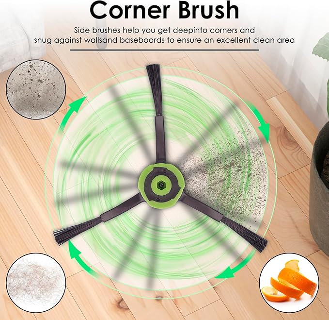 (10 Pack) Combo i5+ Accessories Replacement Parts for iRobot Roomba Combo i5, Combo i5+, Combo j5, Combo j5+, 2 Roller Brushes, 2 Side Brushes, 2 HEPA Filters, 2 Dust Bags, 2 Mop Pads