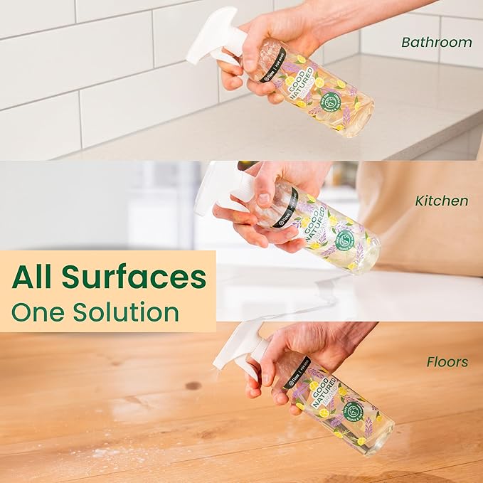 Good Natured Brand All-Purpose Cleaner Concentrate | Multi-Surface Cleaner | Natural Orange Essential Oil | Multipurpose Cleaner Concentrate All Surfaces | Orange | 8oz makes 128oz