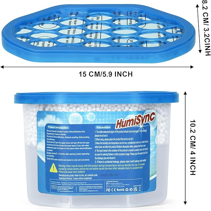 Moisture Absorber 10 Pack, 10.5 Oz Portable Humidity Absorber Boxes for Your Bathroom, RV & Car Moisture Control, Dehumidifiers Attracts Extra Moisture for Closet, Unscented
