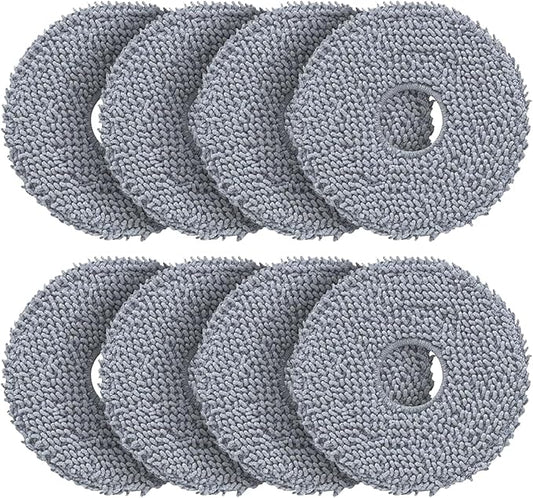 8 Pack Mop Pads Compatible with Roborock QV 35A/Saros 10R/Q Revo/Qrevo S/Qrevo Pro/Qrevo Plus/Qrevo Master/Qrevo Slim/Qrevo Curv/Qrevo Edge Robot Vacuum Cleaner, Cleaning Pad Replacement Accessories
