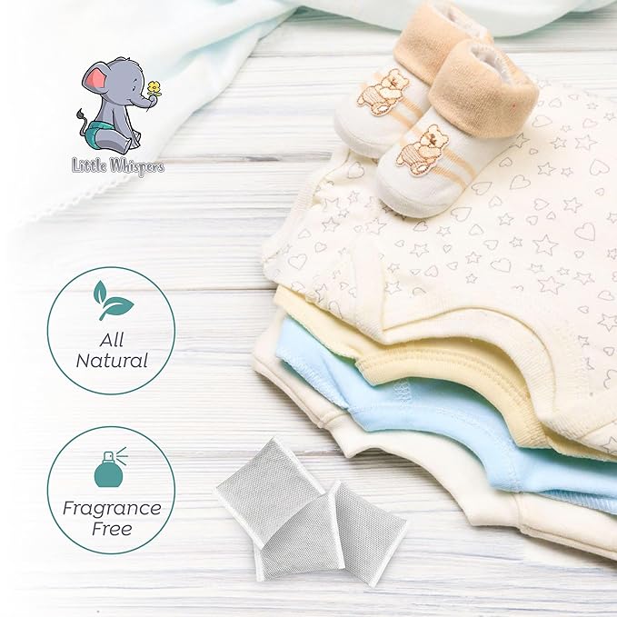 LittleWhispers Diaper Pail Odor Absorber -10 Pack - Carbon Filter Refills - Compatible with Diaper Genie Systems