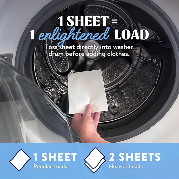Cleancult Laundry Detergent Sheets - Resealable Box - 3 Stain Fighting Enzymes - Fresh Linen - 60 Loads - Free of Harsh Chemicals - No Mess - No Plastic Waste (Pack of 2)