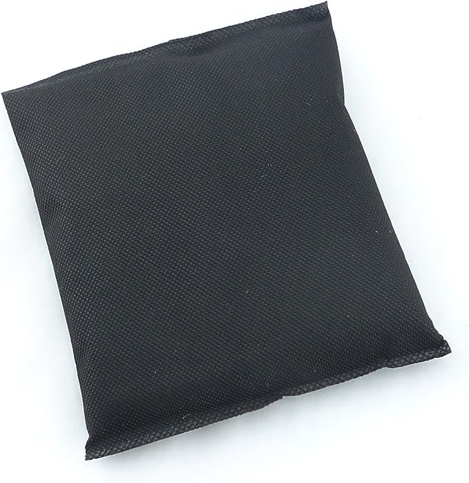 BambooMN Activated Bamboo Charcoal Odor Absorbing Moisture Eliminating Pouch, 180g Per Bag, 3 Units, Black