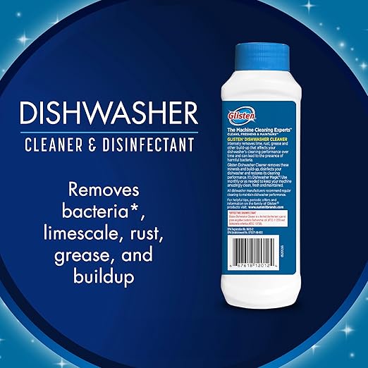 Glisten Dishwasher Magic Machine Cleaner and Disinfectant 2-Pack and Washer Magic Washing Machine Cleaner