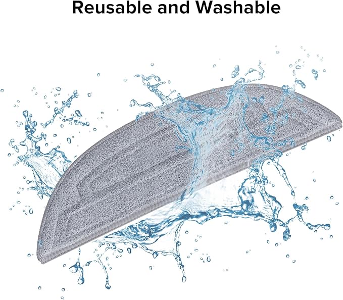 roborock 2 Pack Microfiber Mop Cloths for S8 MaxV Ultra, S8 Max Ultra Series, S8 Max(V) Ultra with R&D, Robot Vacuum Cleaner, with Dual Sonic Vibrations Modules, Mop Pad Replacement Accessories