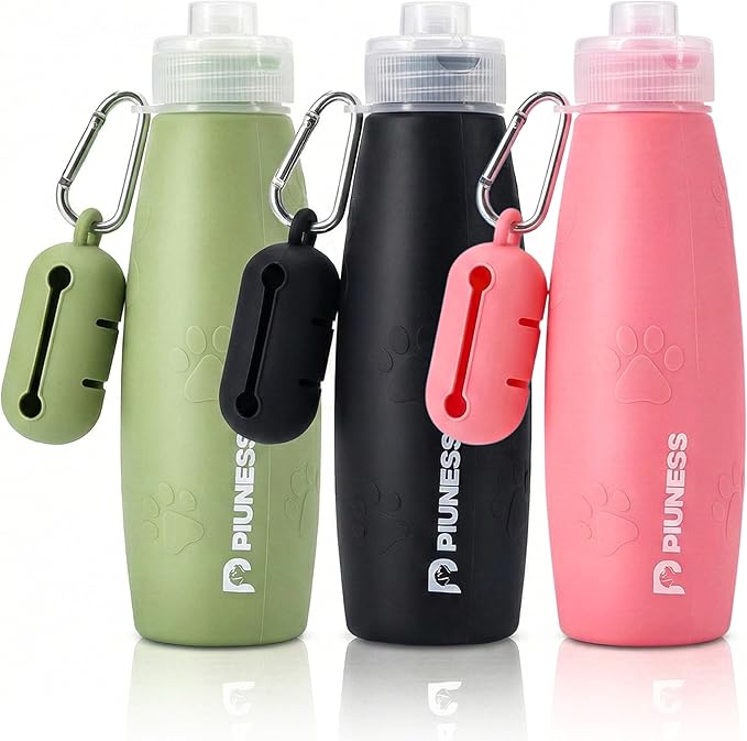 Ultimate 2-in-1 Dog Walk Essential – Portable Pee Cleaning Bottle + Detachable Poop Bag Dispenser (Salmon)