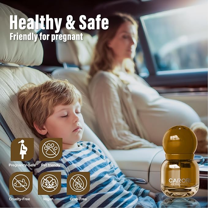 Cute Car Air Freshener 2 Pack, Lightbulb-Shaped Car Fresheners, Automotive Vent Clip, Long Lasting Scent, Essential Oils, Cute Car Accessories for Women, Sandalwood Scent