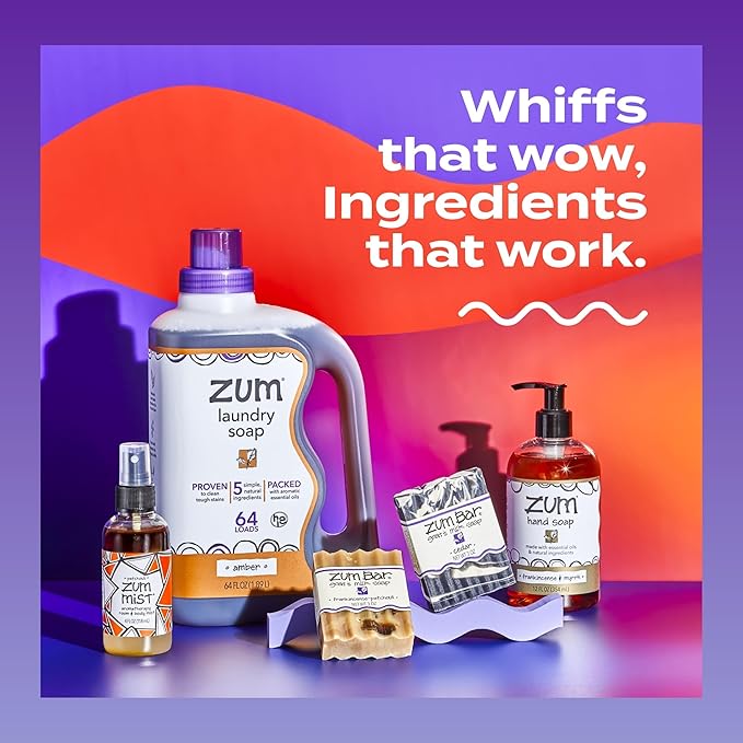 Zum by Indigo Wild All-Purpose Cleaner - Natural Multipurpose Cleaner Made with Essential Oils, Baking Soda & More - Frankincense & Myrrh, 16 fl oz