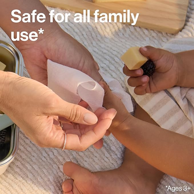 The Honest Company Grapefruit Grove Sanitizing Wipes, Kills 99.99% of Germs, Safe for All Hands, Antibacterial, Dermatologist Tested, 50 Count