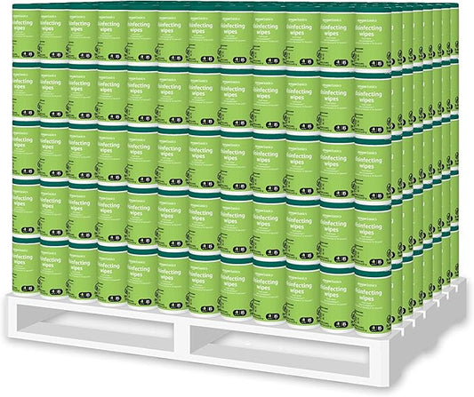 Amazon Basics Disinfecting Wipes, Fresh Scent, Sanitizes/Cleans/Disinfects/Deodorizes, 85 Count: Pallet of 480 (80 x 6-pack) (Packaging May Vary)