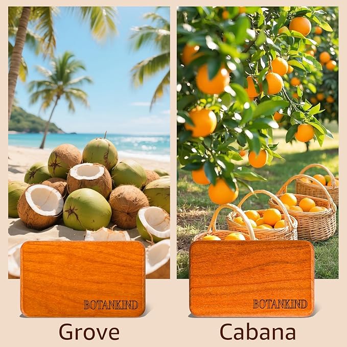 Car Air Freshener- Original Wood Air Freshener-Car Odor Eliminator for Visor Clip-Long Lasting Scent, Vehicle Scent Diffuser for Truck, SUV, Sedans - 4 pack Included 2 Clips (Teak-Amber-Cabana-Grove)