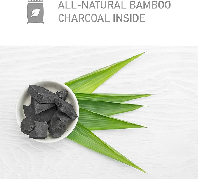 PureGuardian CB100 Bamboo Charcoal Air Purifying Bag, Eco-Friendly, Naturally Absorbs Odors, Excess Moisture and Pollutants, 100g, 8-Pack, Gray