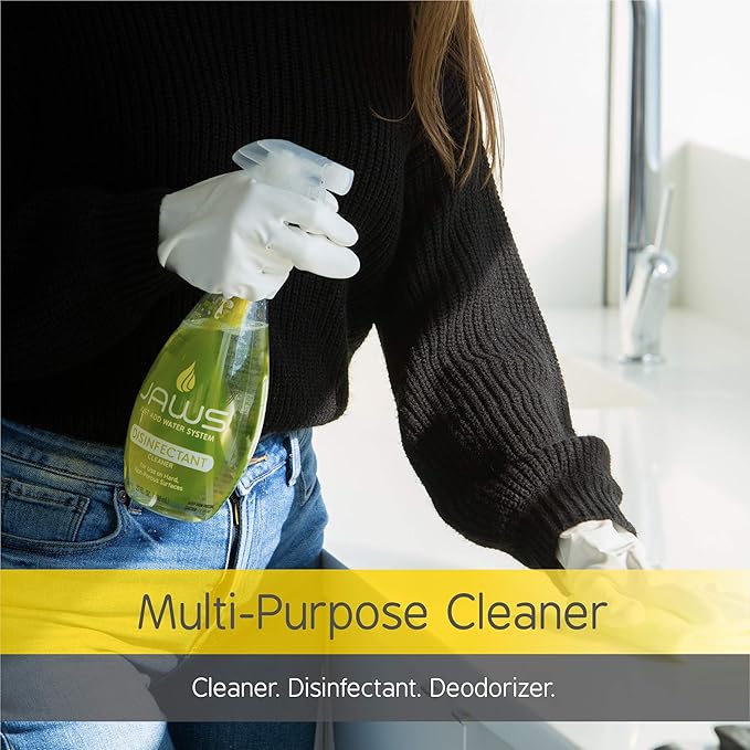 JAWS Cleaner, Disinfectant Spray with 2 Refill Pods, Powerful Multi-Purpose Cleaning, Refillable, Reusable, Recyclable