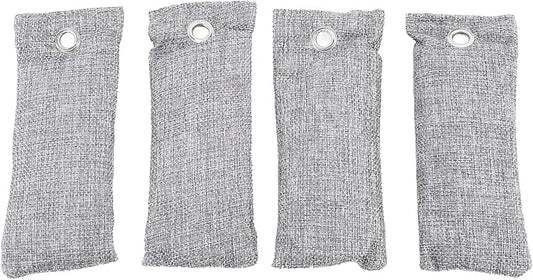 ZJchao 4Pcs Activated Charcoal Bags, Bamboo Charcoal Air Purifying Bags for Home with Odor Absorber and Shoe Deodorizer