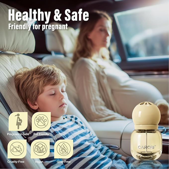 Cute Car Air Freshener 2 Pack, Lightbulb-Shaped Car Fresheners, Automotive Vent Clip, Long Lasting Scent, Essential Oils, Cute Car Accessories for Women, Vanilla Scent