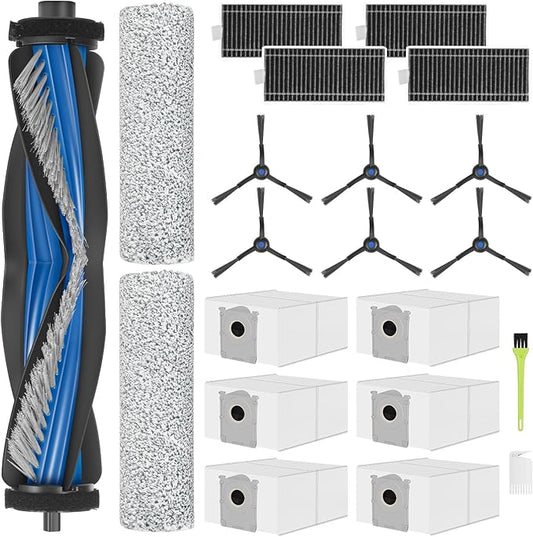 X8 OMNI Accessories Kit for ECOVACS DEEBOT X8 PRO OMNI Compatible with Yeedi S14 Plus Vacuum Cleaner, 21Pcs Replacement Parts, Main Brush, Roller Mop, Filters, Dust Bags, Side Brush, Tools