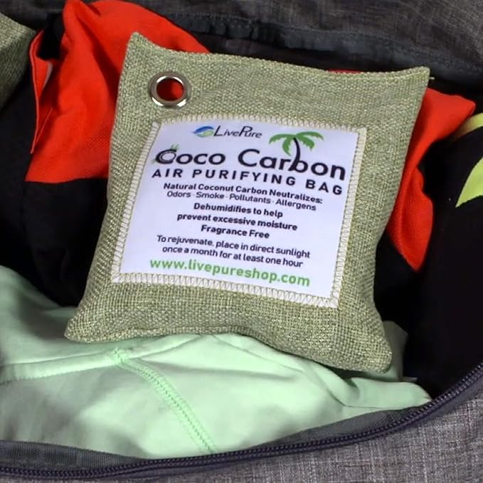 LivePure Natural Cococarbon Air Purifying Bag Value Pack - Grey