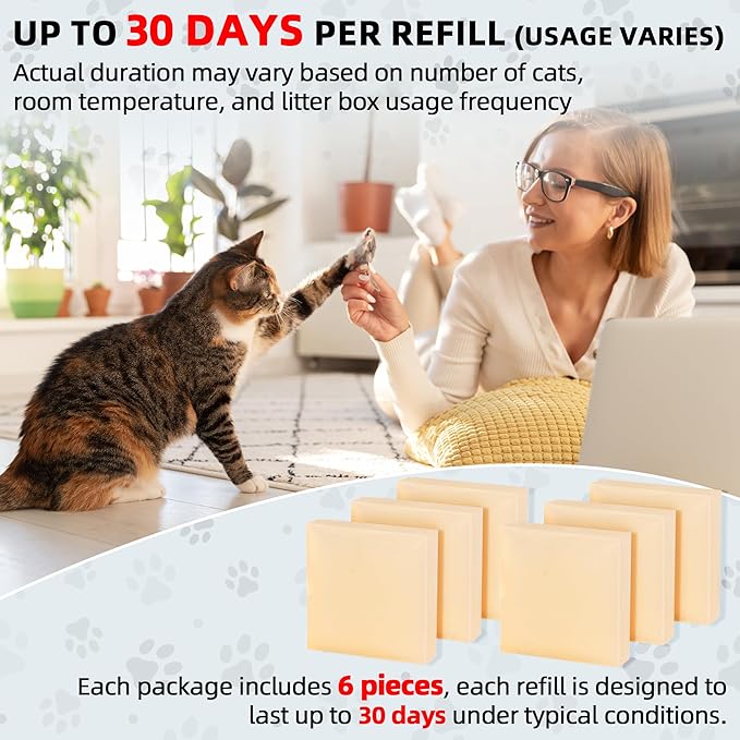 N50-1.0 Odor Eliminator Refills Compatible with PET-KIT PuraMax/PuraMax 2 / Purobot Max Pro Cat Litter Deodorizer for Automatic Self-Cleaning Litter Box, Up to 30 Days Each, 6 Pack