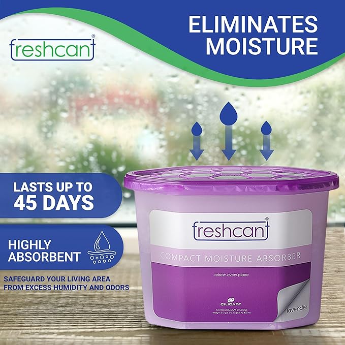 Moisture Absorber Bundle, Room and Closet Freshener, Moisture and Odor Absorber for Home, Rooms, Basement, Garage, Prevent Musty Odor, Control Moisture, Pack of 12, Rose, Lavender & Charcoal