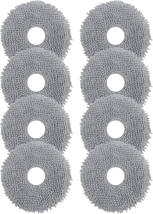 VIEWALL 8 Pack Mop Cloths for Roborock Qrevo QV 35A/35S/S5V/Q Revo S/Pro/Master/Plus/Curv/S5X/Edge/S5A/QX Revo/Saros 10R/20 Series Vacuum Cleaner, Microfiber Washable Mop Pad Replacement Accessories