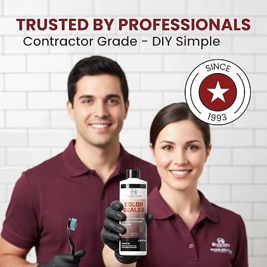 MODERN STONE TECHNOLOGIES® Color Sealer – Matches MAPEI® Grout Colors- Restores/Changes & Stainproofs Grout Color | Water-Based, Non-Toxic, Easy to Use | for Ceramic Tiles | #3 Avalanche