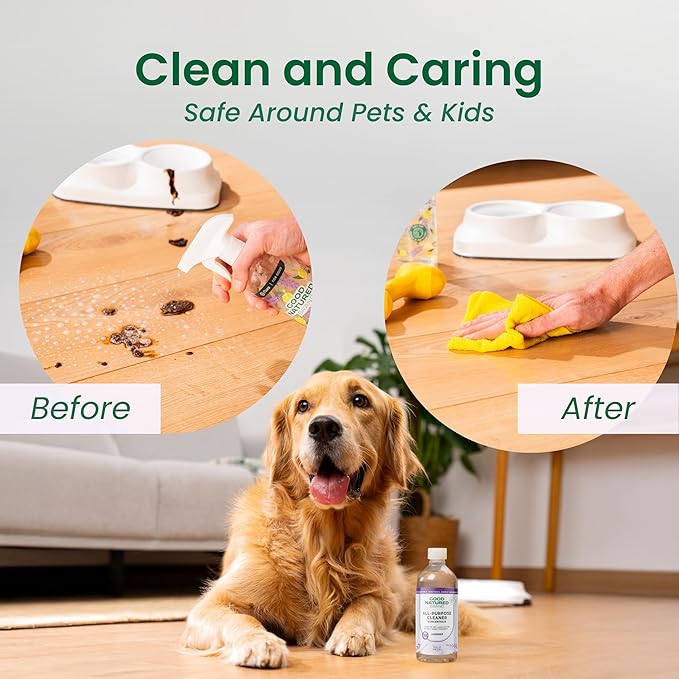 Good Natured Brand All-Purpose Cleaner Concentrate | Multi-Surface Cleaner | Natural Lavender Essential Oil | Multipurpose Cleaner Concentrate All Surfaces | Lavender | 8oz makes 128oz