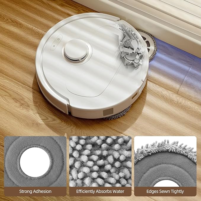 26 Pack Accessories for Roborock Qrevo S/Qrevo Pro/Qrevo Plus/Qrevo Maxv Vacuum Robot, Replacement 2 Main Brush 6 Mop Pads 6 Dust Bag 6 Sidebrush 4 Filter 1 Cleaning Brush 1 Screwdriver