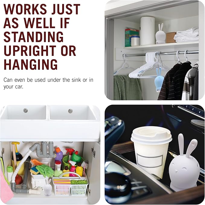 Monkey Business Odor Eliminators, Deodorizers For Cupboards And Small Areas, Activated Charcoal Also Keeps Wardrobes, Lockers, Gym Bags Fresh, Odor Absorber Eco-friendly (Air Claire - White)