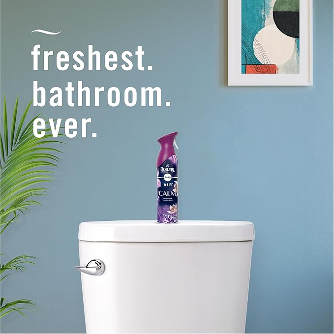 Febreze Air Mist Air Freshener Spray, Odor-Fighting Room Spray, Air Fresheners for Home and Bathroom and Kitchen, Aerosol Can, Downy Calm Scent, 8.8oz (Pack of 3)