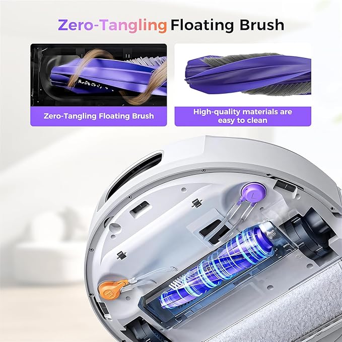 16 Pcs Accessories kit for NARWAL FLOW Robot Vacuum, 1 Zero-Tangling Floating Brush, 4 Dust Bag, 2 Dust Bin Filter, 2 Track Mop, 4 Anti-tang ling Side Brush, 2 Sponge Filter, 1 Clean Tool