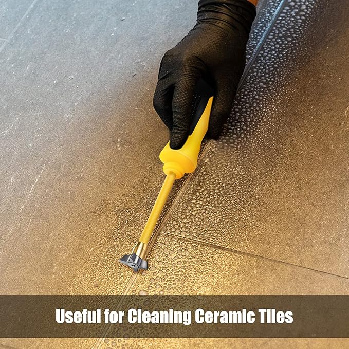 Zhengmy Grout Removal Tool 4 in 1 Grout Scraper Cleaning Remover Tool Scraper Cemented Carbide Alloy Head Tile Removal Caulking Cleaner for Floor Ceramic Tile Gaps