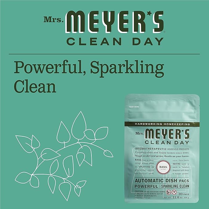 MRS MEYER'S Basil Dishwasher Packs, 11.6 OZ