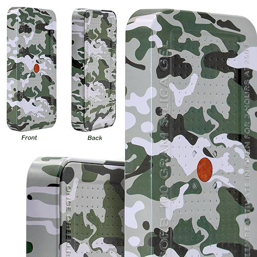 100 Gram Camouflage Gun Safe Dehumidifier Silica Gel Canister Rechargeable Dehumidifier Desiccant Reusable Indicating Desiccant Moisture Absorber with Visible Window [6PACK]