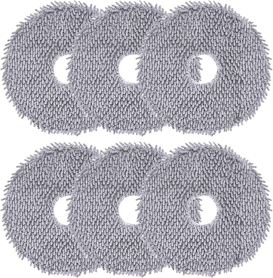 6 Pack 405/505 Replacement Mop Pads for iRobot Roomba Plus 405/505 Combo Robot Vacuum Cleaner, Washable & Reusable Microfiber Mop Cloths