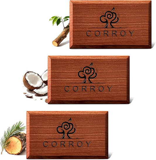 Car Air Freshener Natural Essential Oil Scent, Odor Eliminator and Purifier, Vent Clip Air Freshener for Car (Refill - 3 Pack - Teak-Coconut-Pine)