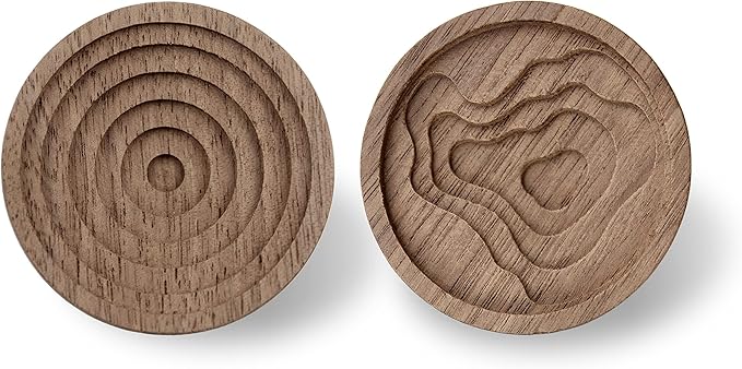 Essential Oil Diffuser, 2 Pieces Pack Wooden Aromatherapy Round Home Office Car Diffuser…