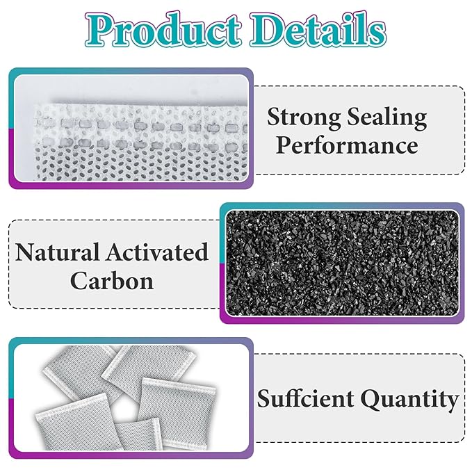 33 Pcs Diaper Pail Deodorizer Carbon Filters, Compatible with Diaper Genie Complete & Expressions Pail, Diaper Pail Odor Absorber Carbon Filter Refills, Keep Home Fresh