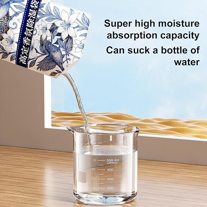 Moisture Absorber Bags for Closet, 230ml, 10/20 Pack, Hanging Dehumidification Bag for Bathroom and Basement (Ordinary, Deodorize)